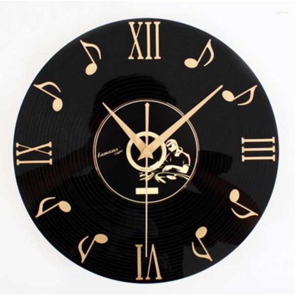 Wanduhren Fortgeschrittene minimalistische Uhr moderne kreative Büroschlafzimmer Gold Schwarz Stille Reloj de Para Sala Room Dekor Dekor