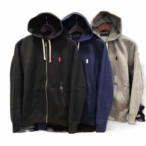 Felpe con cappuccio da uomo Felpe Designer maglione da uomo con zip mezza felpa con cappuccio Giacche da cavallo allentate polo da uomo Abbigliamento Top asiatico taglia XXL m9eU #