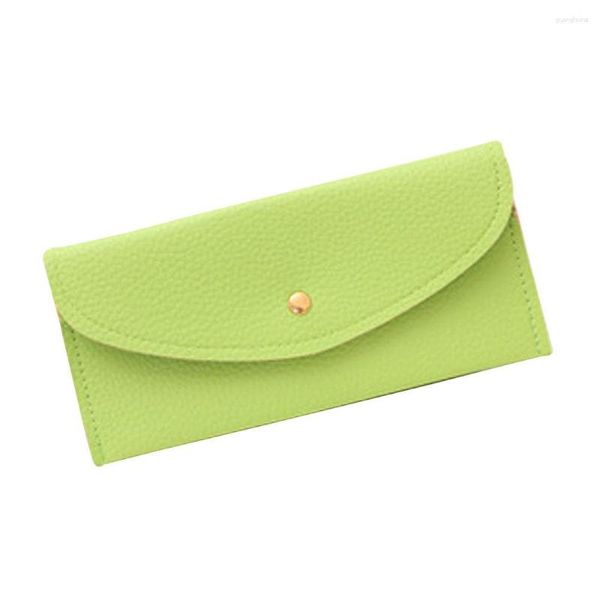 Brieftaschen 2023 Mode Frauen Einfache Reißverschlussbaus Long Sektion Clutch Wallet Weichpu Leder Money Bag Coin Clips