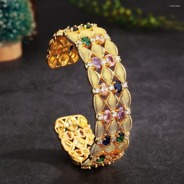 Банглут европейский и американский персонализированный женский декоративный каменный браслет золотой цветовой