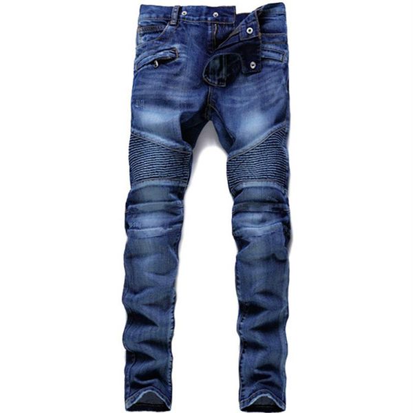 Jeans Rock Renaissance Jeans Die US -amerikanischen Streetstyle Boys Loch gesticktes Jeans Designer Männer Frauen Fashion286H