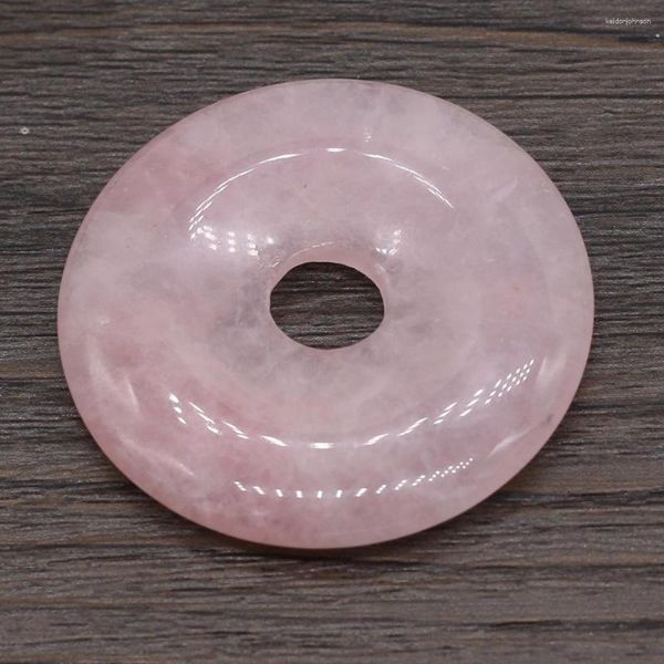 Collane a sospensione da 40 mm pietre naturali pendenti a disco piatto a disco di cristallo agate per gioielli per la collana orecchini mestieri