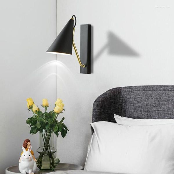 Настенная лампа Творческое светодиодное изучение чтения минималистской внутренней гостиной спальни Бедишд декор декор