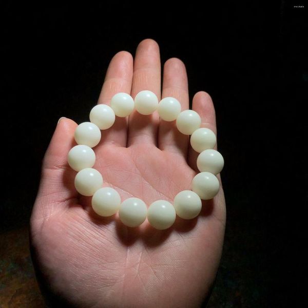 Strand Naturale Natural White Giade graduale bodhi avvolgimento della radice di dito morbido Meditazione di decompressione vecchia stringa di manuale zi wen