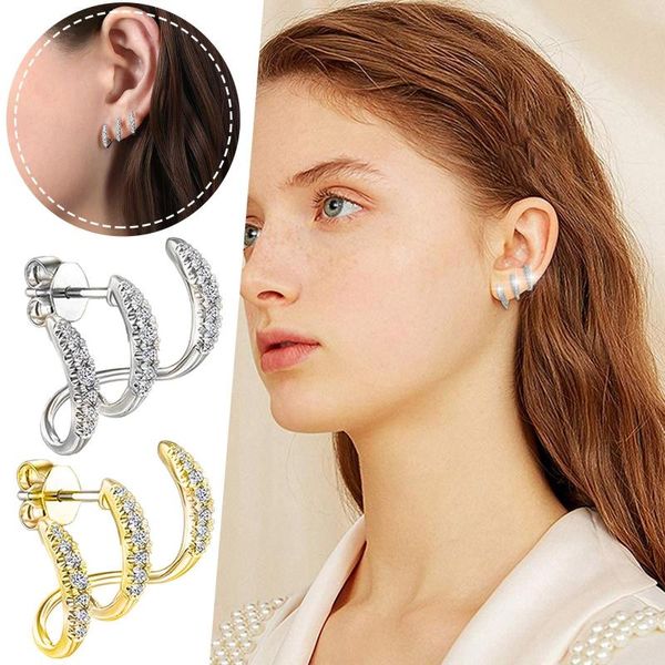 Stud Küpe Kadınlar 2023 Moda Lüks Modaya Minimalist Dainty Tiny Ear Sarp Kuff Piercing Studs