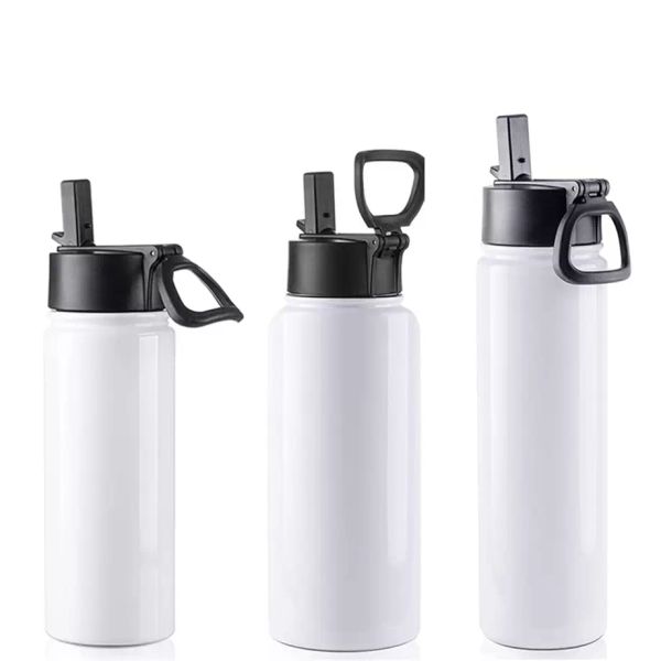 Sublimation Bottle Bottle Travel Flask Sport Mug da 12 once da 18 once da 24 once inossidabile in acciaio largo bocche a vuoto