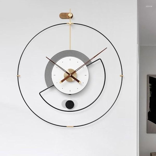 Relógios de parede Espanha Relógio de luxo nórdico Design moderno de cobre puro decoração de banheiro grande relógios silenciosos decoração de casa zy50gz
