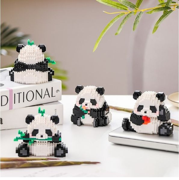 Panda Duncks Lepin Costruisci il tesoro nazionale Panda gigante Acquista blocchi di costruzione Giocattolo per bambini Kit modello altalena Mattoni Mattoni da costruzione Giocattolo Regalo di Natale