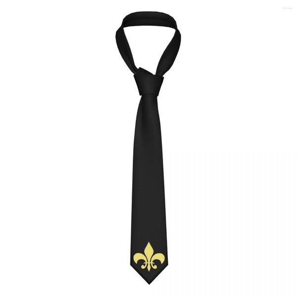 Yay bağları açık sarı kravat fleur de lis iris 3d baskılı kravat parti kravat 8cm genişliğinde