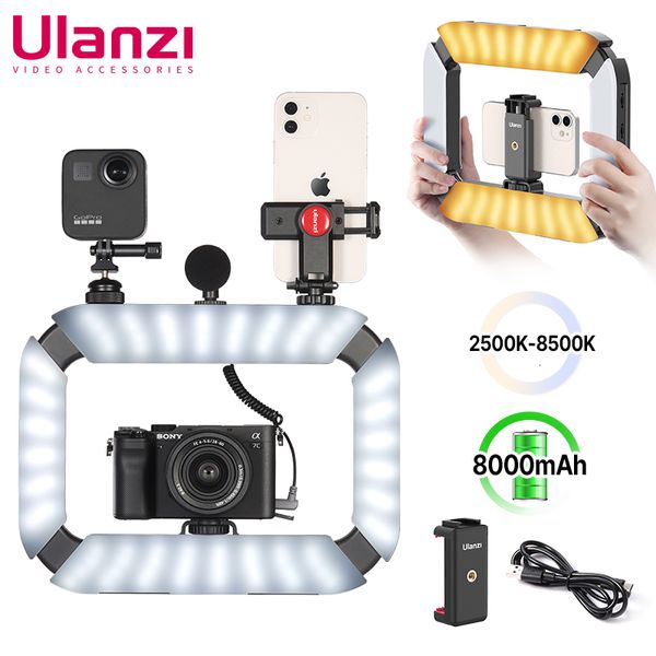 Flash Brackets Ulanzi U200 U 200 Smartphone Video Rig LED LED 2 in 1 Ring Scheda fredda per microfono Tiktok Live 230823