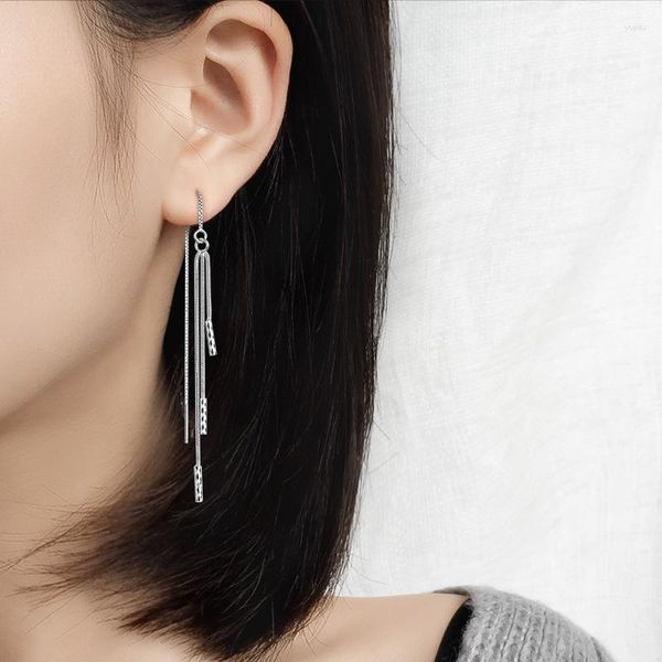 Orecchini penzolanti caduta di moda coreana per donne nappe per piercing ore orecchie di gioielli accessori all'ingrosso pendiente 2023 fornitura di fabbrica