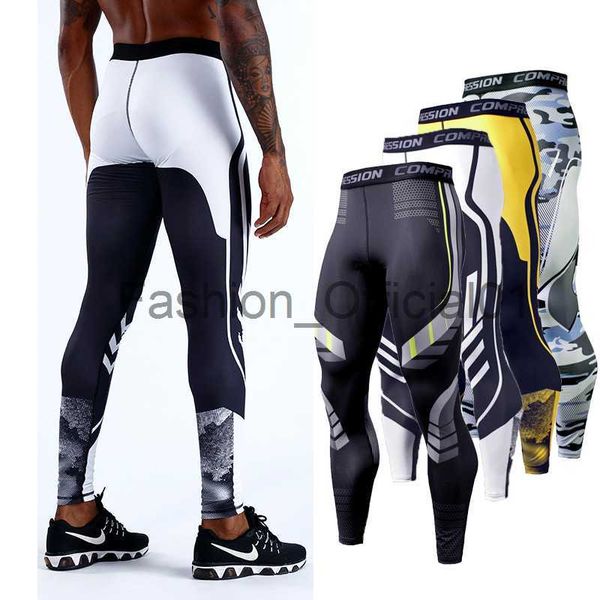 Hombres impresos en 3D Mallas para correr Gimnasio Leggings Compresión de secado rápido Correr Ropa deportiva Entrenamiento físico Medias Deporte Hombre Pantalones x0824