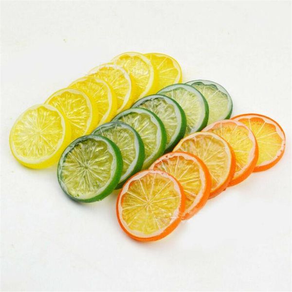 15 fette di frutta artificiale Fette di frutta arancione Artenza arancione decorazioni realistiche275K