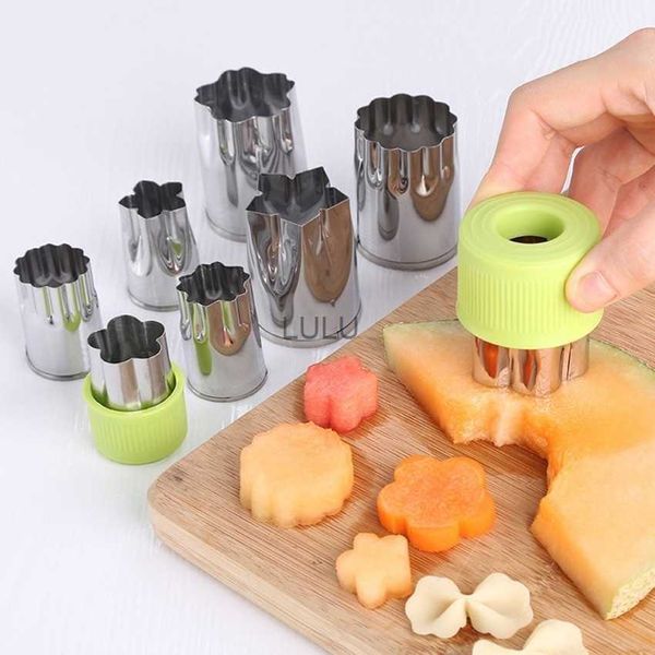 8pcs/set in acciaio inossidabile puzzle fruit verdure cucina cucina cucina stampo forma fiore cookie accessori per pasticceria hkd230810