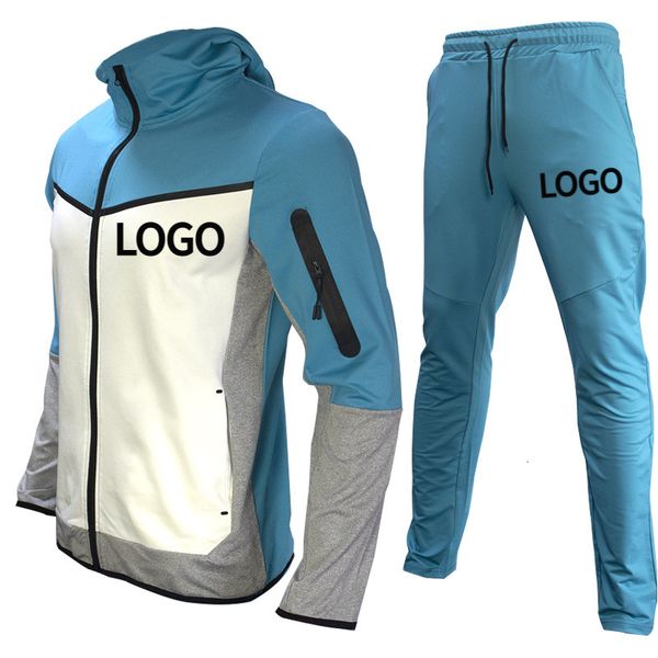 Men's Tracksuits Men personalizados Stand colar de retalhos de colarinho Cardigan calças de duas peças conjuntos de primavera de outono de moda casual massaceiro 230823