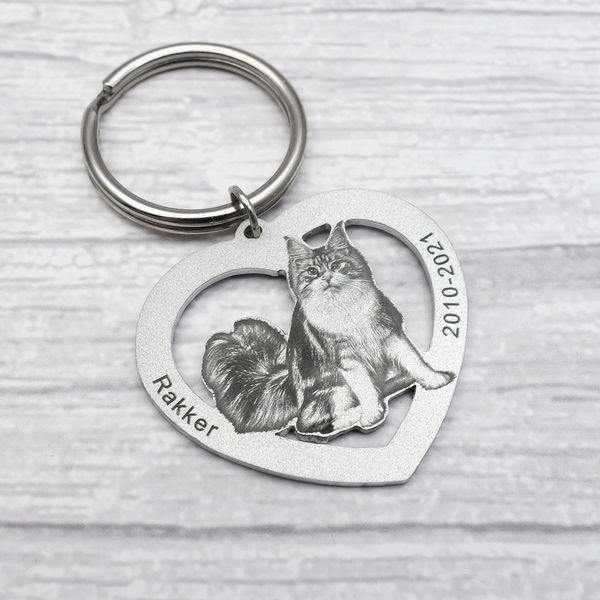 Anahtarlıklar Kişiselleştirilmiş Kişiselleştirilmiş Kalp Po Anahtarlık Özel Resim Anahtar Kedisi Kedi Anahtarı Doğum Günü Hediyesi Keepsake Bellek Köpek Keychain Çift Anahtarlık 230823