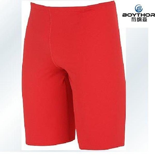 Impostare il marchio di spedizione gratuito New Boythor Private personalizzato Trunk da nuoto maschile sexy Red Lowwaist Swimsuit Young Middleaged