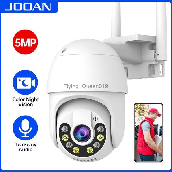 Jooan 5MP Câmera WIFI Sem Fio Ao Ar Livre 4X Zoom Digital PTZ Câmera IP Noite Full Color Áudio À Prova D 'Água Câmera de Segurança CCTV HKD230812