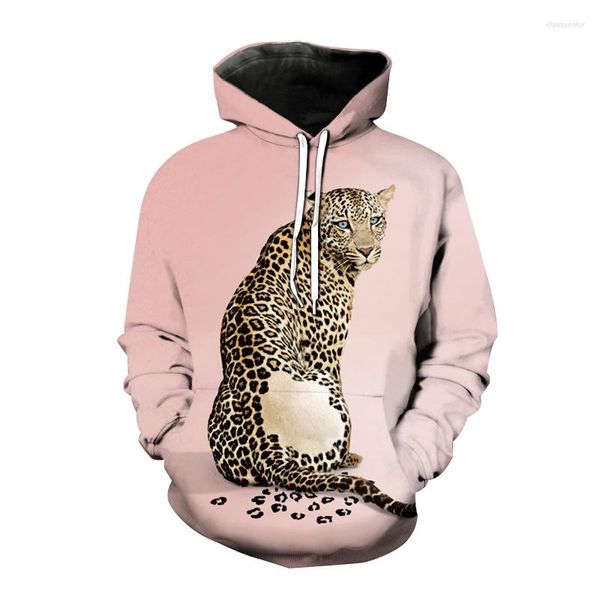 Moletons femininos com leopardo 3d impressão animal tigre streetwear masculino mulheres moda moletons com tamanho de moletons com capuz para crianças pullover rastrear roupas