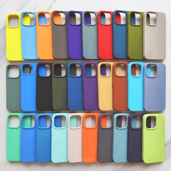 Casos de telefone celular estojo de silicone líquido para iPhone 13 14 15 Pro Max Soft Capa Coque para iPhone 15 14 13 12 11 mini x xr xs 8 7 Casos T220921
