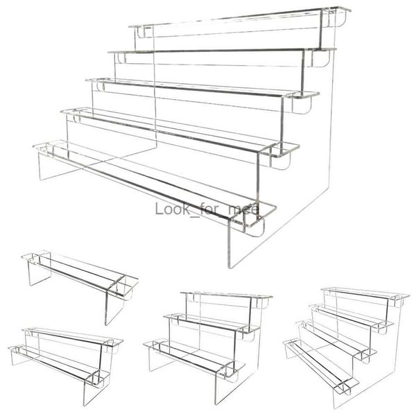 Suporte de exibição acrílico de 1-4 camadas, rack transparente para cupcake, doces, sobremesa, perfume, figuras, modelo dcor, organizador hkd230823