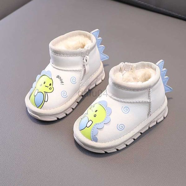 Botas bonito dos desenhos animados dinossauro bebê meninos 2022 botas de neve moda infantil cabeça redonda casual antiderrapante inverno quente meninas botas curtas l0824