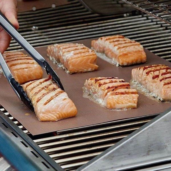 Strumenti 10 pezzi Tappetino per barbecue Antiaderente Resistente al calore Cottura all'aperto Accessori riutilizzabili per barbecue