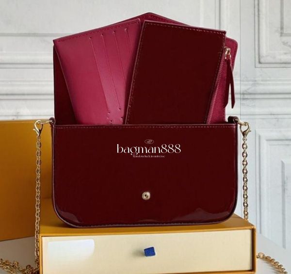 Luxuriöse Designer-Tasche, Handtasche, Damen-Umhängetaschen, 3-teiliges Set, modische Damen-Geldbörse aus echtem Leder, hochwertige Umhängetasche, geprägte Kartenhalter-Taschen, Kosmetiktaschen