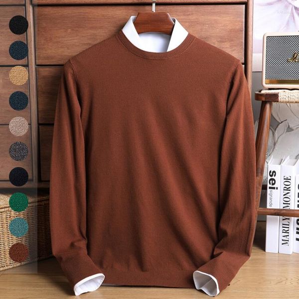 Herrenpullover 2023 Herbst und Winter Anti-Pill Velvet Round Hals Stricker Pullover junger Freizeitmode Retro