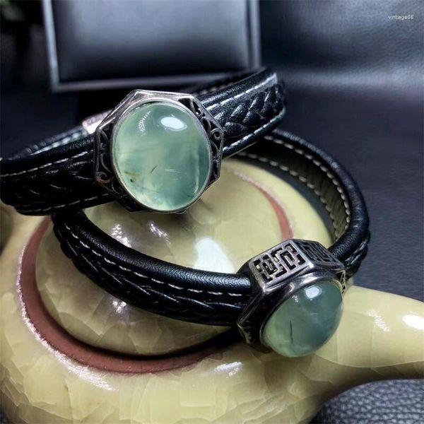 Strand Natural Prehnite Bracciale in rame Bracciale Fashi