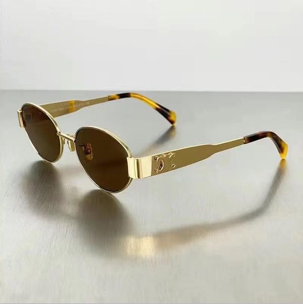 A112 Occhiali da sole cool lasses 01 Montatura ovale in acetato biondo Havana con asta INS Net Red Stesso stile Occhiali Montatura piccola Donna sexy Sung G