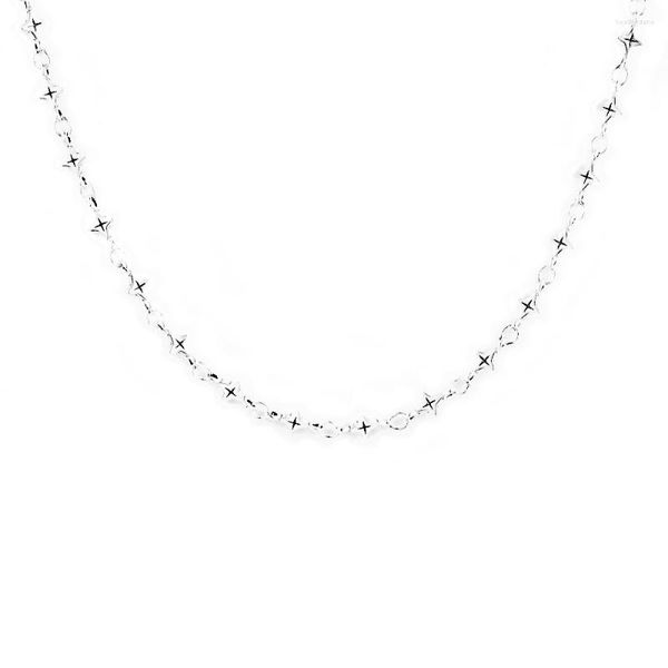 Ketten Twinkle Stern Silberkette Halskette Authentische Sterling-Silver-Jüdchen für Frauen