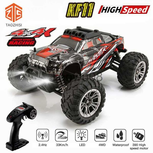 Elektro/RC Auto 2023 Neues KF11 24G OffRoad RC Auto 4WD 33KMH elektrisches Hochgeschwindigkeits-Drift-Rennen IPX6 wasserdichtes Fernbedienungsspielzeug Kindergeschenk x0824