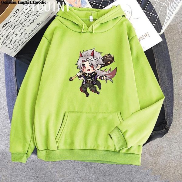 Herren Hoodies Y2K Game Charakter Arataki Itto Hoodie Harajuku Kawaii Genshin Impact Unisex Funny Pullover Sweatshirt Hoody Men Sudader