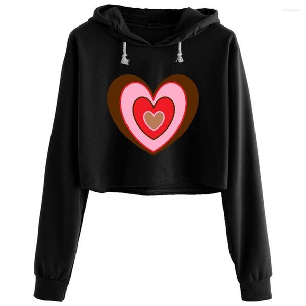 Damen Hoodies Ästhetic Cartoon Herzen Ernte Frauen Grunge Harajuku Anime Emo Pullover für Mädchen