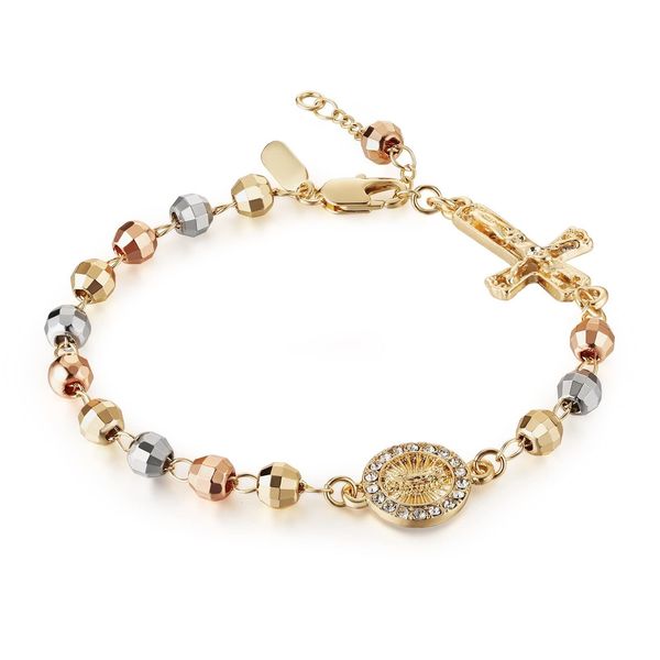 Braggle Hzman 7,5 pollici Vergin Mary Bracciale Rosario Croce Vergine di Guadalupe Regolabile Bracciale per le donne Gioielli Giochi 230824 230824