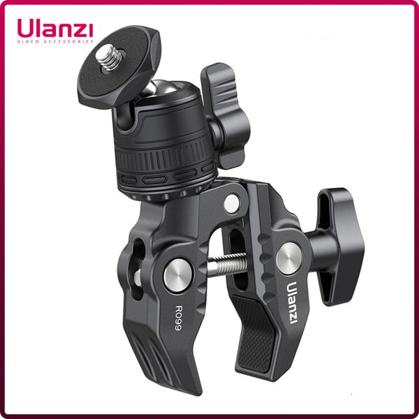 Flash Brackets Ulanzi R099 Super Clamp con 360 Mini Ball Head Rilascio rapido Tripode Mount 1 4 Vite Clip per fotocamera DSLR 230823