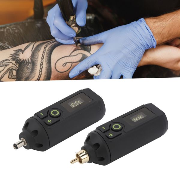 Tattoo Machine Netzteil der drahtlosen Batterie -C -Legierung Digital LCD für Schönheitssalon Fuß 230823