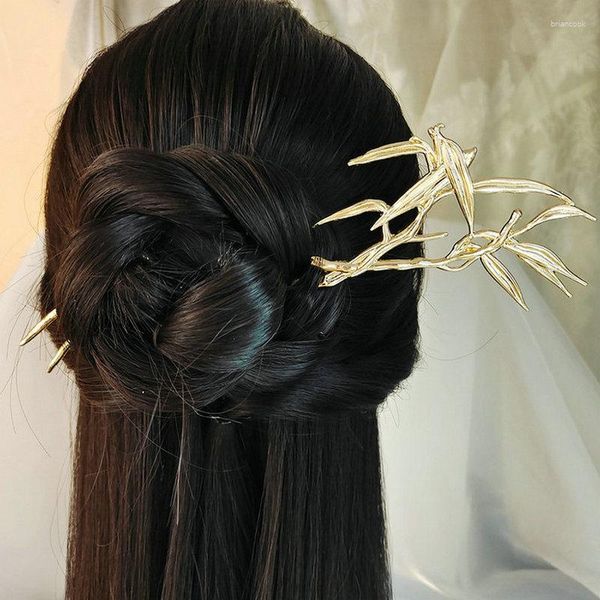 Haarklammern traditionelle Bambusstäbchen Chinesische Altstil Haarnadeln Vintage Chop Stick Kopfbedeckung für Frauen Schmuck