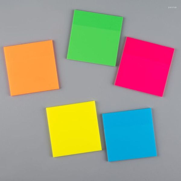 50 bysets transparente Sticky Notes Colorful Memo Pad veröffentlicht seine selbstklebenden Index-Aufkleber Stationery School Office Supplies