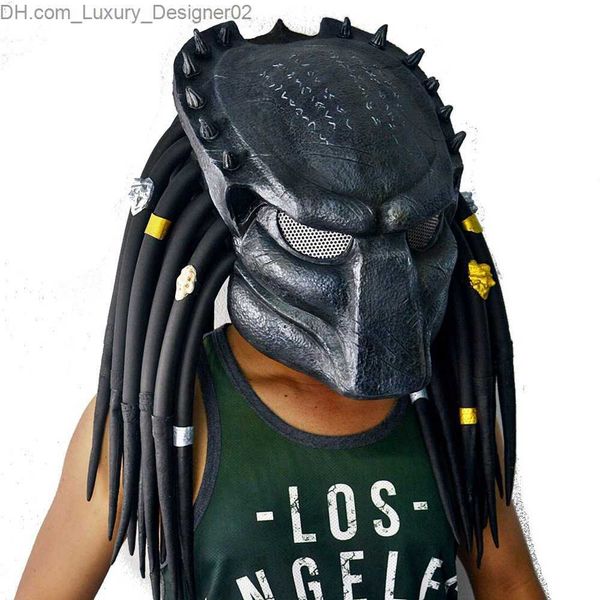 Filme Alien vs. Predator Cosplay Mask Halloween Acessórios de fantasias Props Predator Latex Mask Q230824