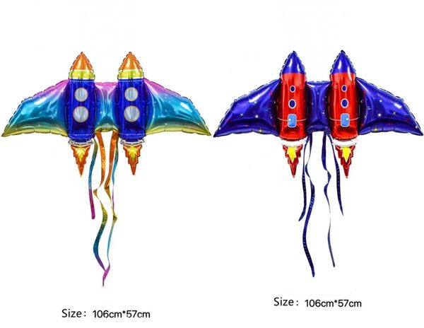 Rücken hängende Raketenballons Wings Party Versorgung Helium Aluminium