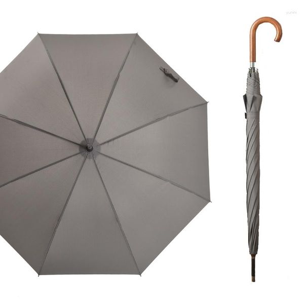 Guarda -chuvas fortes guarda -chuva longa coreana invertida grande mulher 16 costelas grandes paraguas paraguas mercadorias domésticas plexéticas yyy40xp