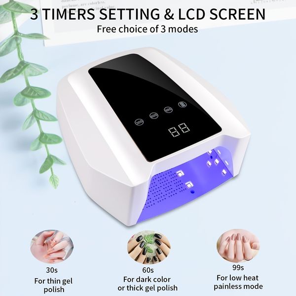 Nageltrockner 72 W wiederaufladbare UV-LED-Gel-Nagellampe – kabelloser Nageltrockner für Gellack mit automatischem Sensor – professionelle Nagelkunstwerkzeuge 230824