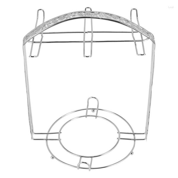 Cucina Porta tazza di caffettiera in argento Piatto di piano cottura può appendere la maggior parte delle 6 tazze e piatti di metallo