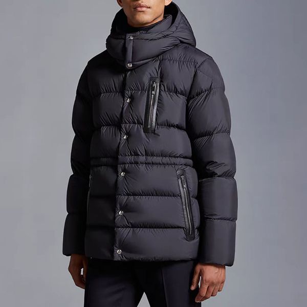 Mens bauges jaqueta puffer jaquetas designer jaqueta de inverno preto com capuz parkas jaqueta zip up casacos casacos