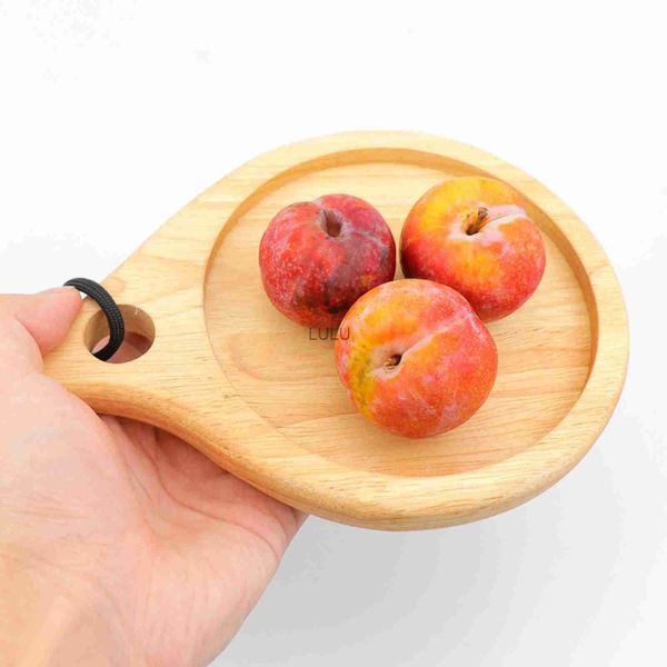 Mini placa de corte de borracha de madeira pequena tábua de corte de frutas para viagens em casa ao ar livre blocos de acampamento gadget hkd230810