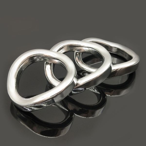 Cockrings FRRK Metal Penis Anéis Curva Galo Harness Masculino Chastity Bondage Belt Atraso Ejaculação Dispositivo Aço Adultos Brinquedos Sexuais para Homens 230824