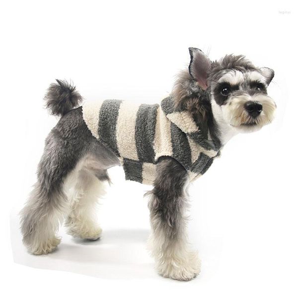 Abbigliamento per cani Jopet vestiti di moda con cappuccio per animali domestici cartone animato con cappello a strisce a strisce di orsacchiotto.