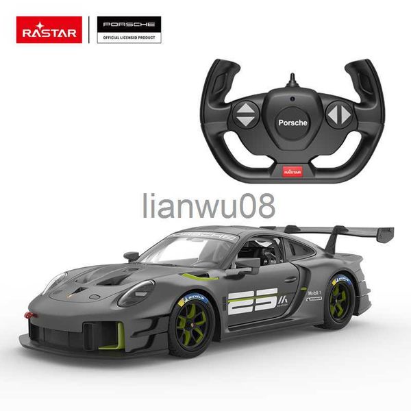 Carro elétrico/rc rastar 114 porsche 911 gt2 rs clubsport 25 supercarros 48v 600mah bateria 24g carro de controle remoto brinquedos para crianças x0824 x0824